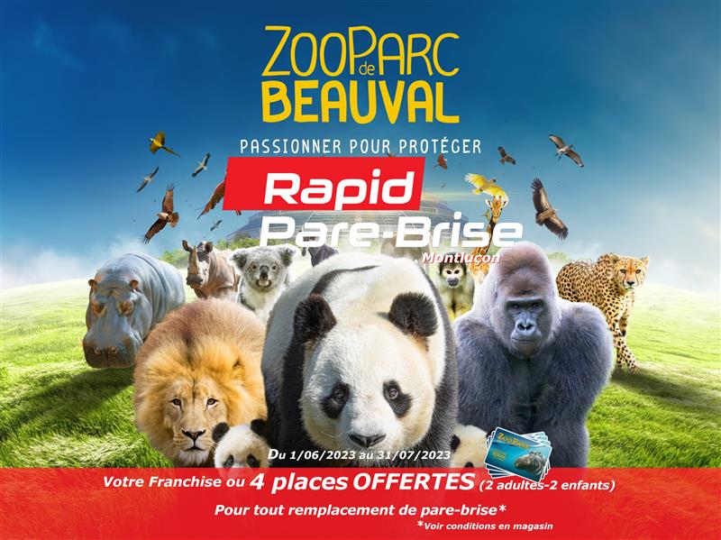 Le Zoo de Beauval pour tout remplacement de pare-brise